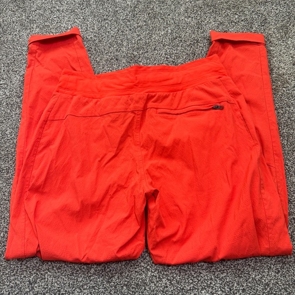 Athleta Trekkie North Jogger Pants Woman’s 8T Orange Flame Drawstring Pockets - Picture 8 of 13